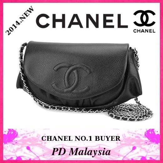 ★Chanel シャネルキャビア×チェーンウォレット×BLACK★最新作 1503205★