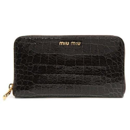 ミュウミュウ MIU MIU 長財布 クロコ調型押し革 5M0506-NKG-003