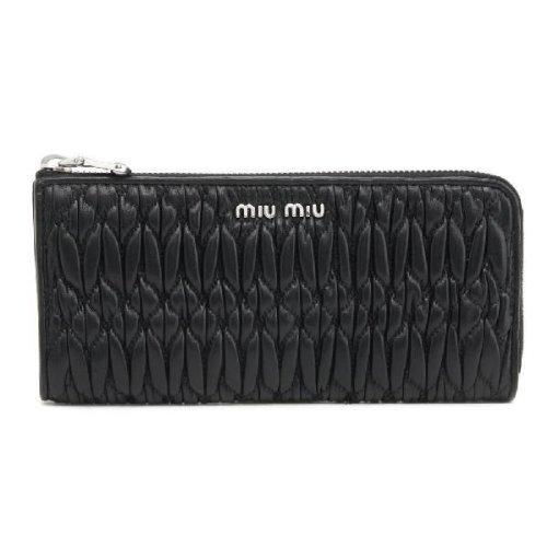 ミュウミュウ MIU MIU 長財布 子牛革 5M1183-ZRE-002