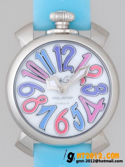 ガガ ミラノ マニュアル40mm クォーツ 5020.7 ライトブルーラバー ホワイトシェル