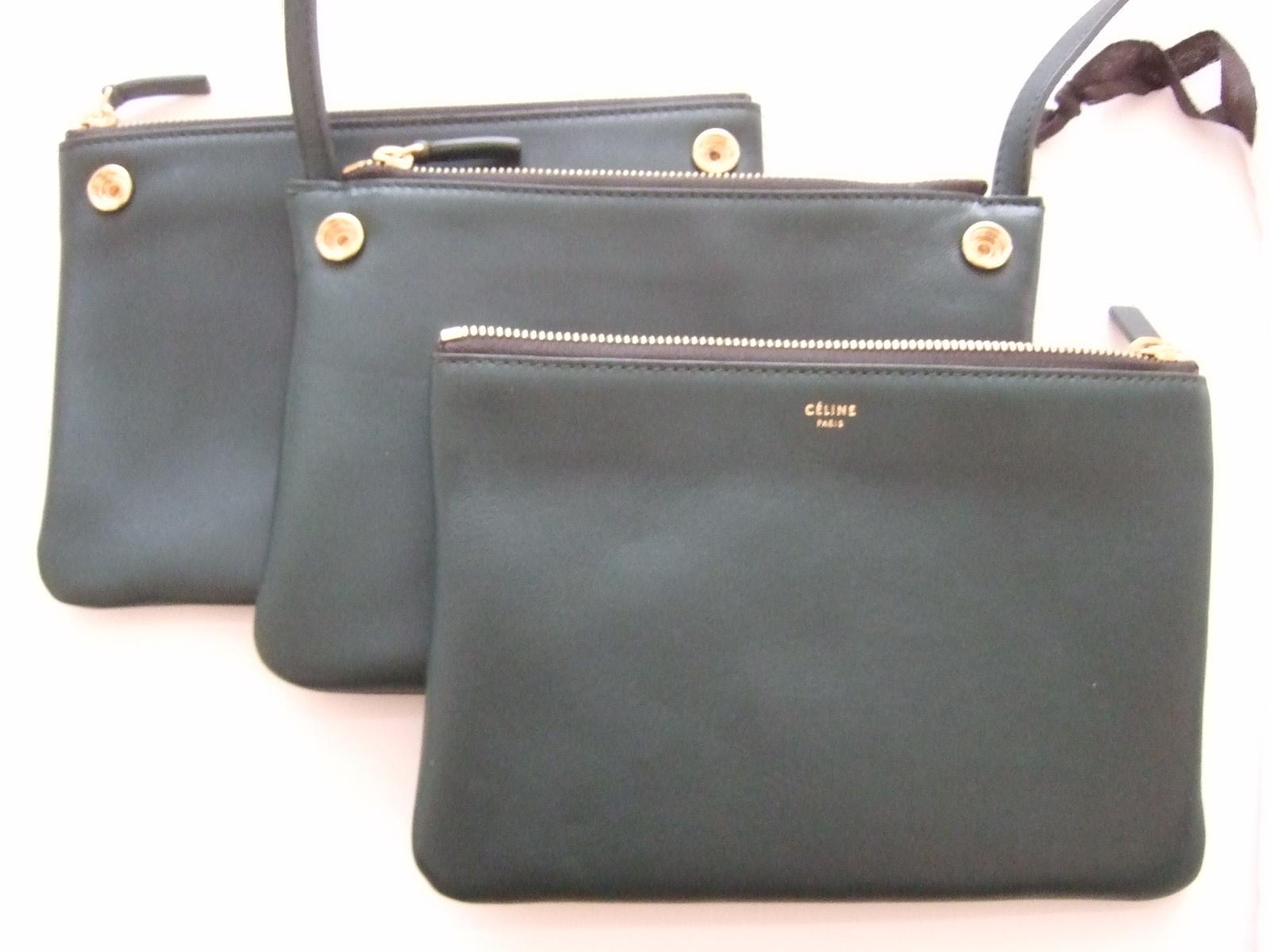 新作入荷★CELINE セリーヌコピートリオバッグ☆グリーン 165113