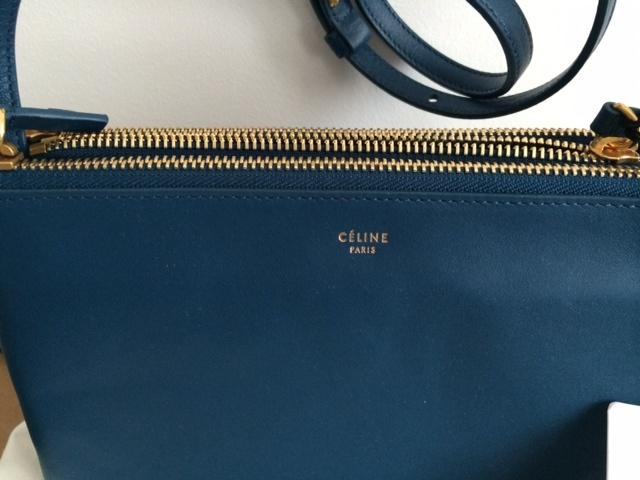 セリーヌ CELINE TRIO BAG トリオ バッグ METALLIC BLUE 14年秋冬新作 165113ETA 07MB