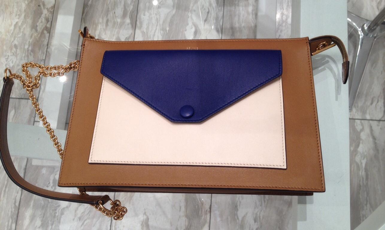 2014SS★【CELINEセリーヌ】チェーン POCKET BAG (INDIGO) 175083UNA.07IN