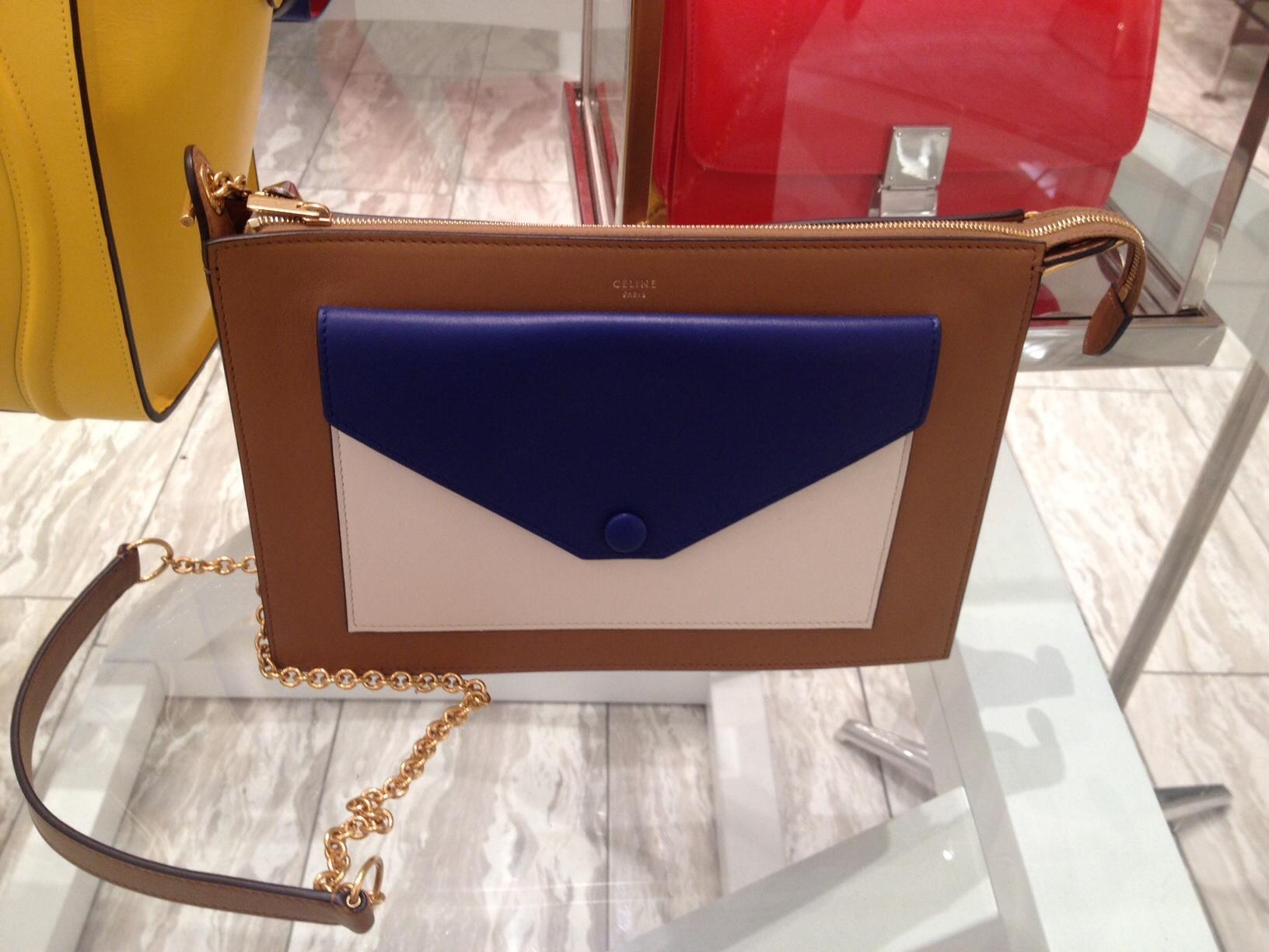 2014SS★【CELINEセリーヌ】チェーン POCKET BAG (INDIGO) 175083UNA.07IN