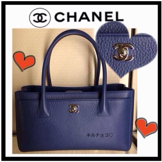 春夏新作 シャネル CHANEL エグゼクティブトートバッグ A2465780 ミニ グレインカーフスキン ネイビー