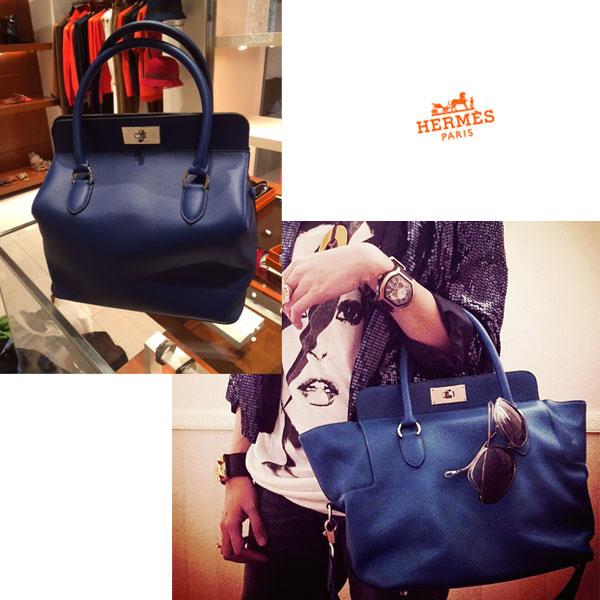 2014-15AW HERMES エルメススーパーコピーポストバーキンの新定番ツールボックス26 Bleu Saphir H0622092