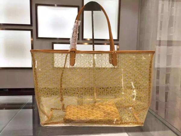 ゴヤール トートバッグ  コピー Yellow GM/ゴヤール GOYARD サンルイ 人気が高い 人気バッグ☆透明 AMALOUIS GM 13