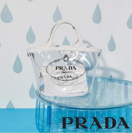 2024新作 ☆PRADA コピー ☆ビニール ハンドバッグ 1BG166 白