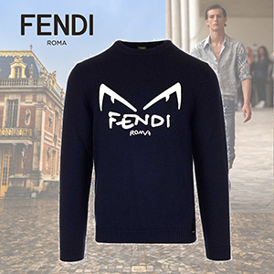 お洒落なデザイン＃FENDI/フェンディ＃プリントウールセーター100936