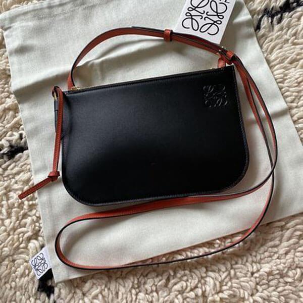 ロエベ バイカラーバック コピー☆LOEWE☆Gate Double Zip Pouch 113.54IZ43