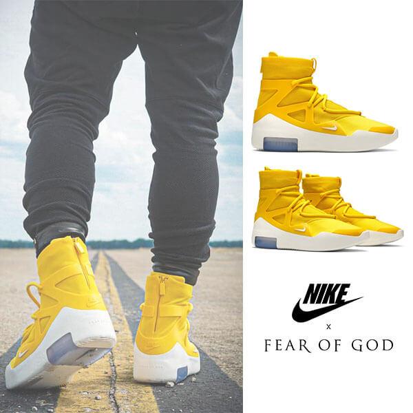 新作コラボ！ ナイキ スニーカー コピー Air Fear Of God 1 Amarillo AR4237 700