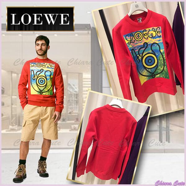 【19SS】ロエベ Tシャツ 偽物 LOEWE_men / Sweatshirt / LOEWEアイ スエットTシャツS6109591CR567